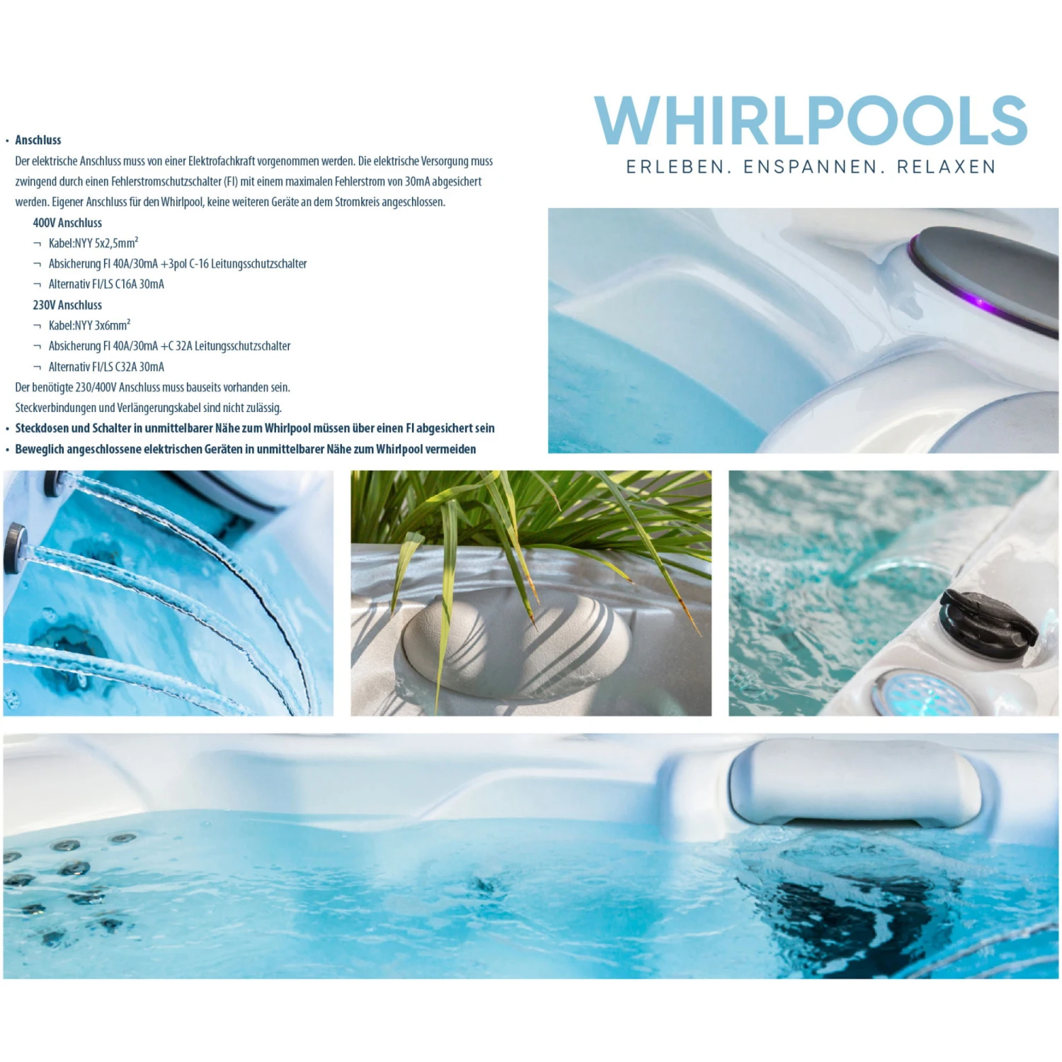 Whirlpool SPA Francisco 1000l, 184x124x75 Cm, 22 Düsen – Bild 9