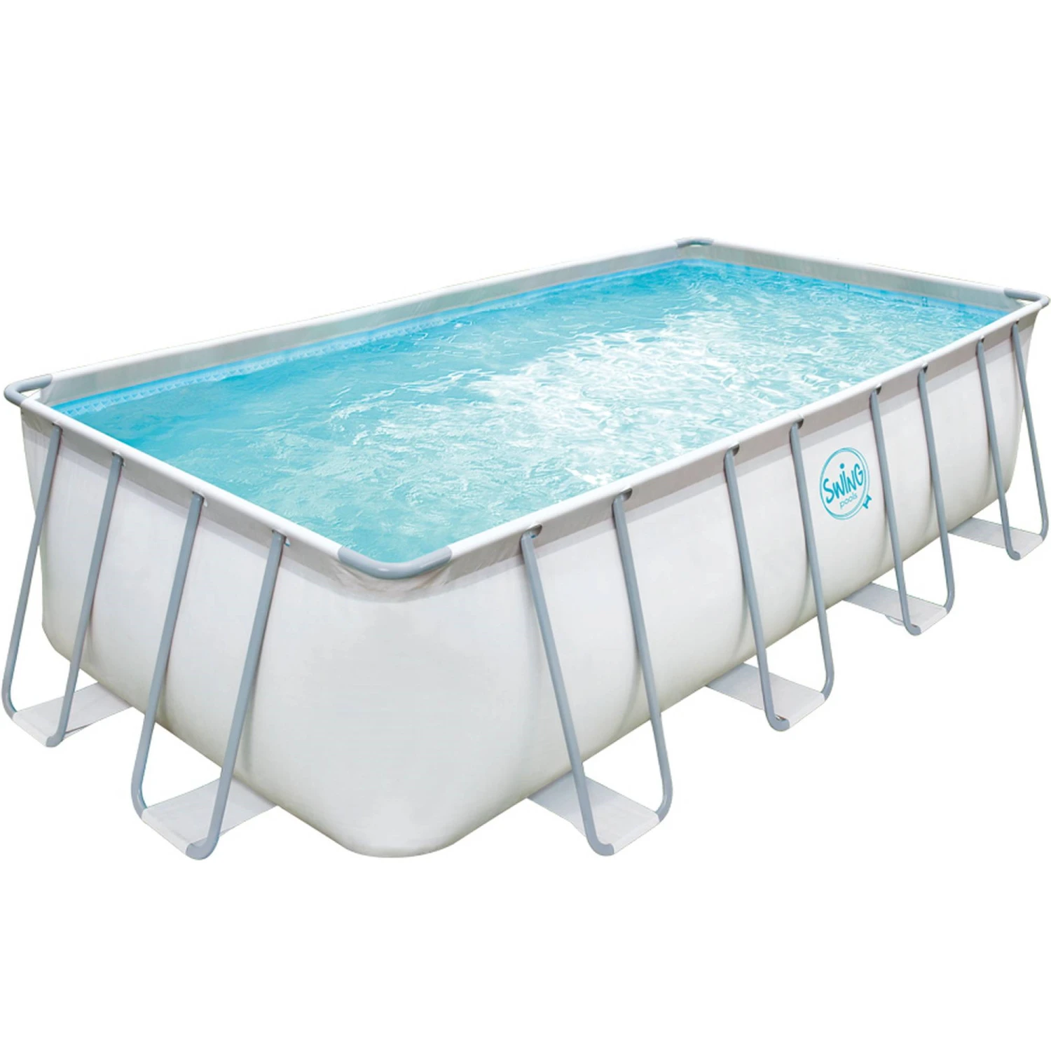 Polygroup Summer Waves Elite Frame Pool Hellgrau Rechteckig 549 X 274 X 132 Cm Solo (3000158) – Bild 2