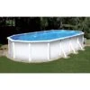 Stahlwandpool Ovalform Classic 535x300x120 Cm, Stahl 0,4 Mm Weiß, Folie 0,3 Mm Blau, Overlap
