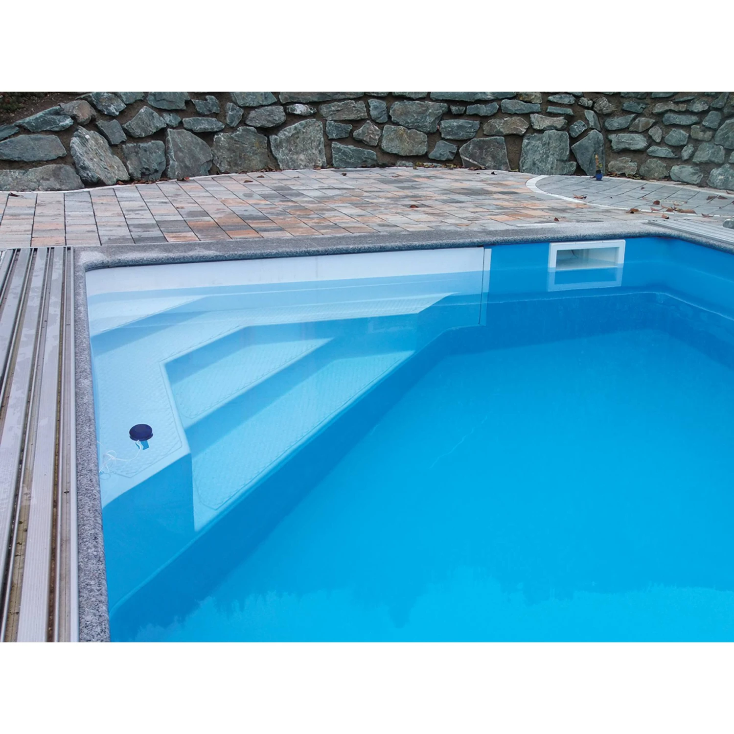 KWAD Styropor Pool De Luxe Komplettset 7,0 X 3,5 X 1,5m Mit 0,8 Mm Innenhülle Sand Inkl.Ecktreppe Rechts – Bild 2