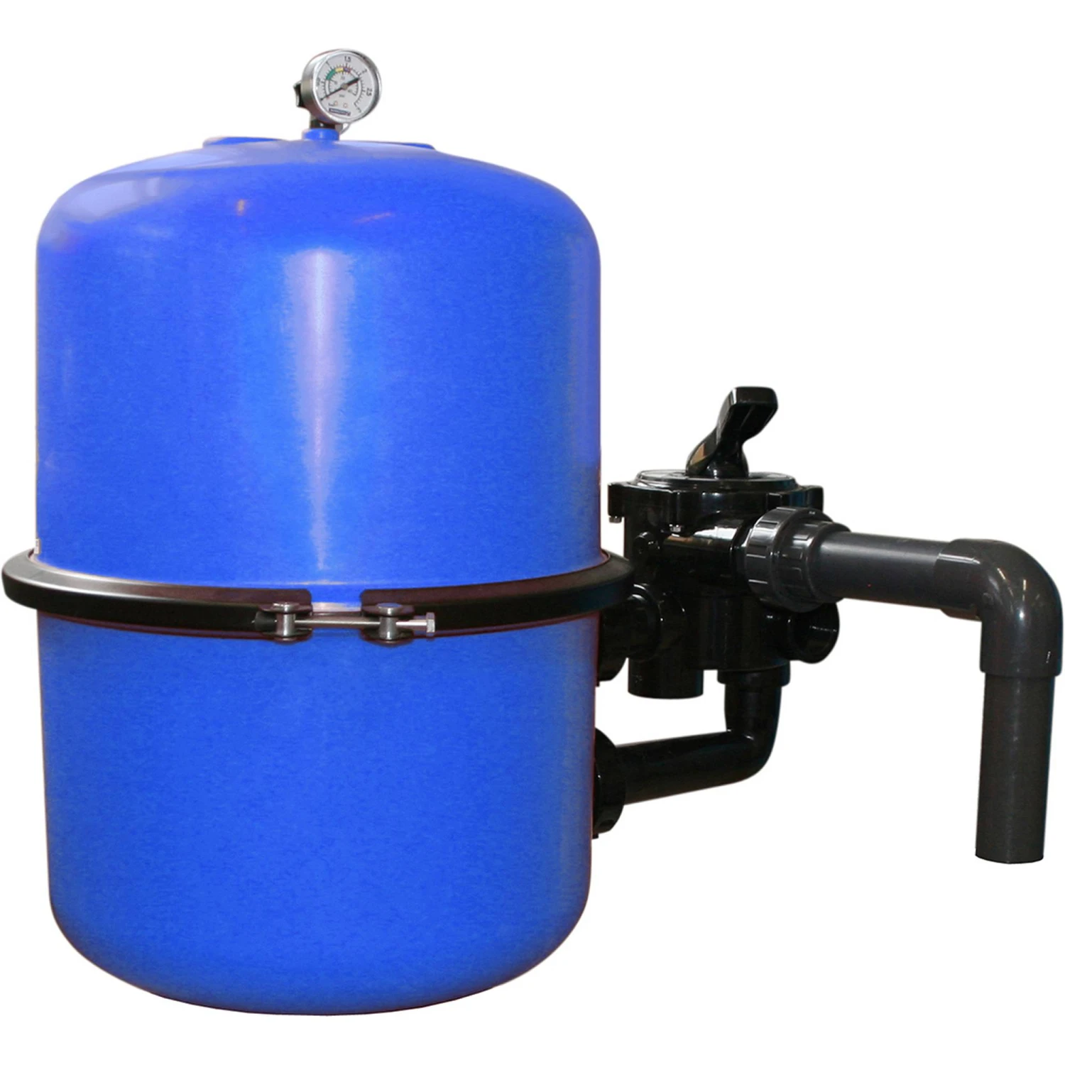 Waterman Filterkessel D 400 Mm Aus PP, Hellblaugeteilt, Inkl. Manometer