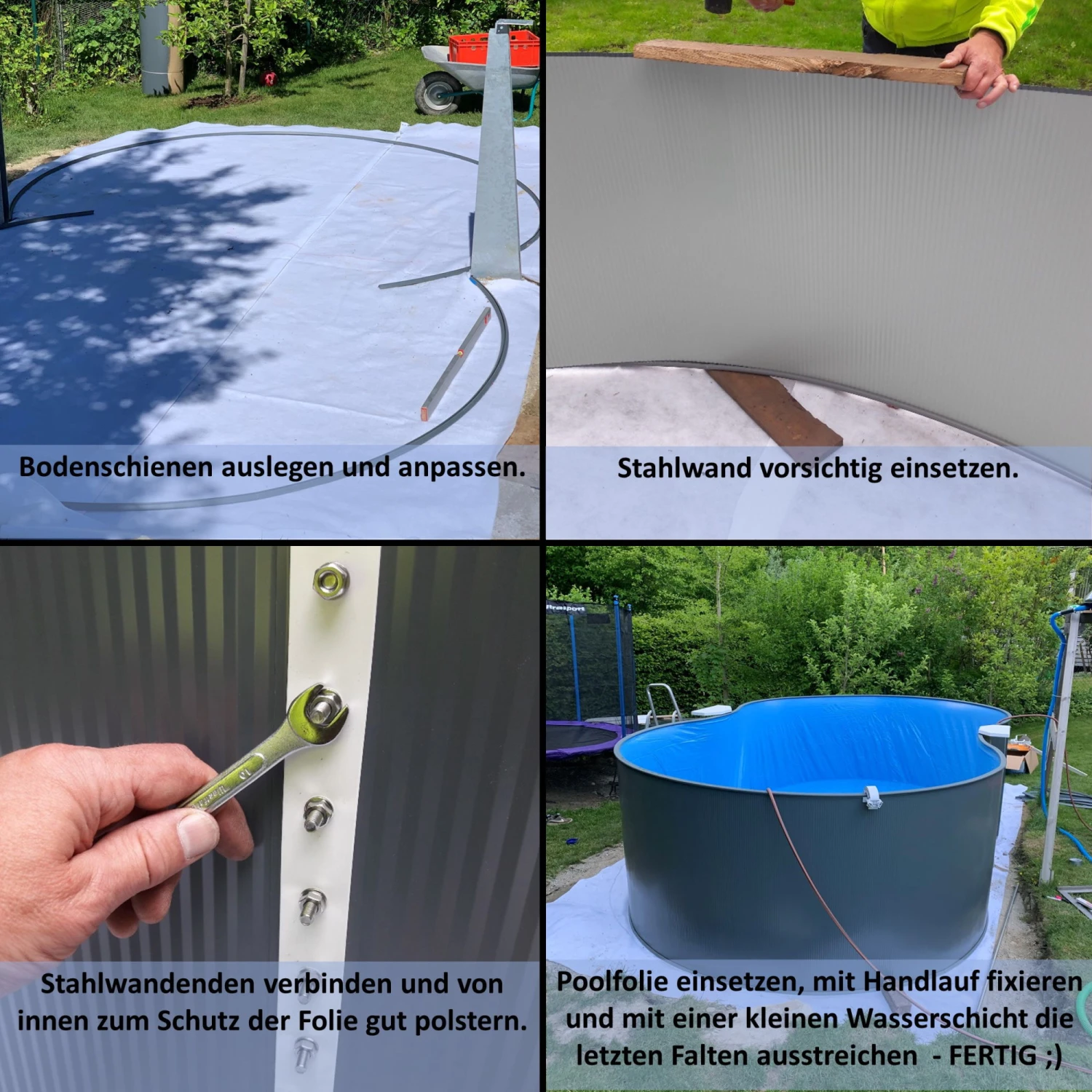 Stahlwandpool Set Aneta 470x300x120cm – Bild 10