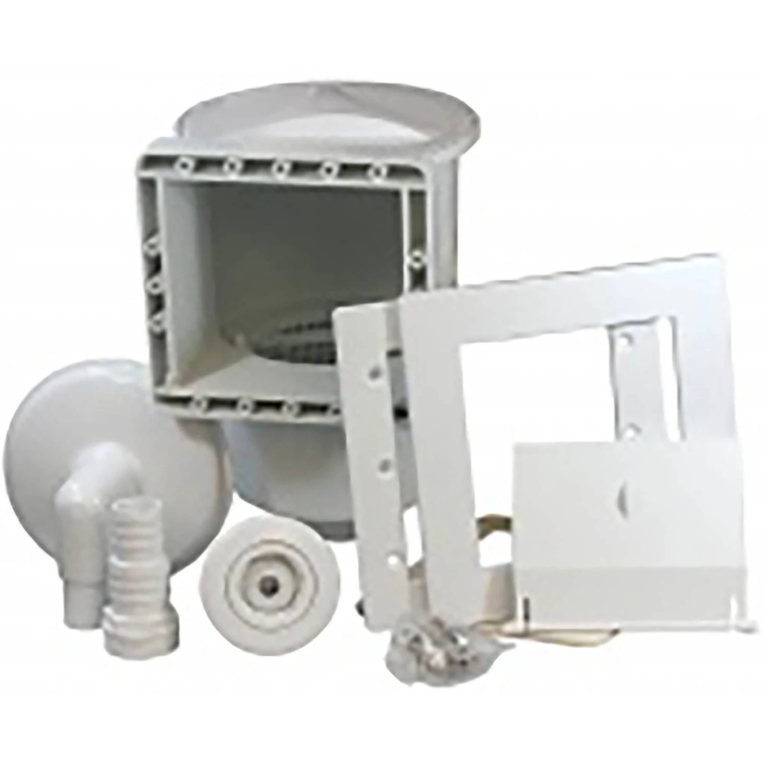 GRE Stahlwandpool Rund 550x132cm, Stahl 0,45mm Weiß, Folie 0,4mm Blau, Overlap – Bild 2